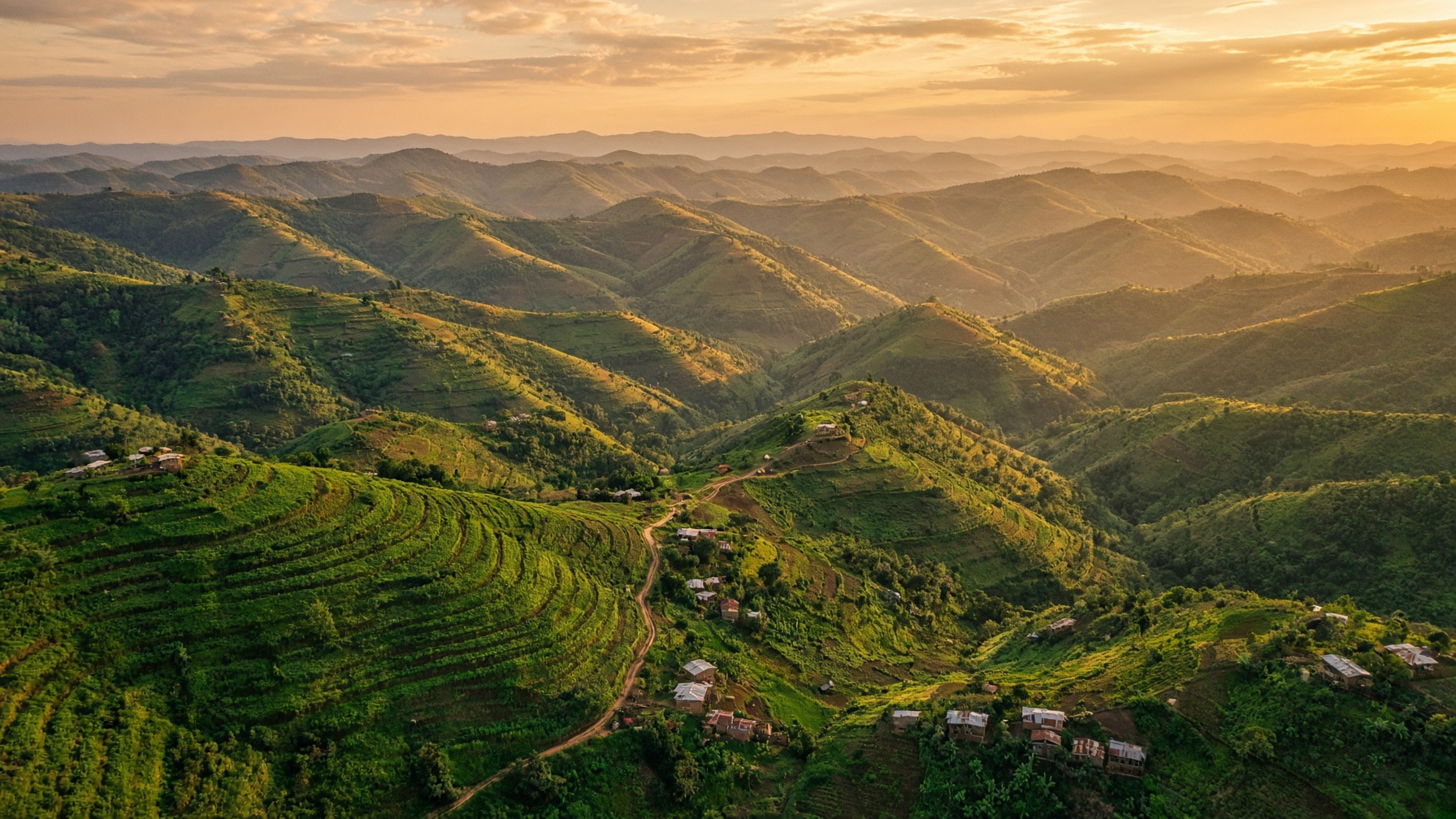 The rolling hills of Rwanda